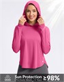 Женская легкая солнцезащитная футболка с капюшоном G Gradual UPF 50+ с длинными рукавами для активного отдыха и рыбалки 10023174