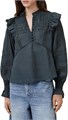 Женский топ AllSaints Heather из 100% рами с высоким воротником, только для сухой чистки 11296807