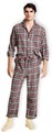 Мужской комплект пижамы из хлопкового фланеля Brooks Brothers: рубашка и брюки, клетка тартан 11293438