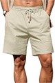 Мужские льняные хлопковые шорты Sailwind 7 дюймов с эластичным поясом и завязками, идеальные для лета 11293987