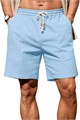 Мужские льняные хлопковые шорты Sailwind 7 дюймов с эластичным поясом и завязками, идеальные для лета 11293987