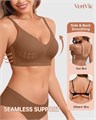 Бесшовный формованный мягкий бюстгальтер без проводов Vertvie с пуш-ап эффектом, поддержкой и полным покрытием для большого размера 11252249