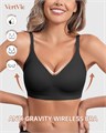 Бесшовный формованный мягкий бюстгальтер без проводов Vertvie с пуш-ап эффектом, поддержкой и полным покрытием для большого размера 11252249