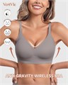 Бесшовный формованный мягкий бюстгальтер без проводов Vertvie с пуш-ап эффектом, поддержкой и полным покрытием для большого размера 11252249