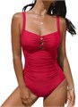 Слитный купальник CUPSHE с вырезом «сердце», регулируемой широкой лямкой на одно плечо и передними рюшами 11271468