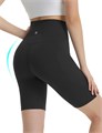 Женские шорты Baleaf для йоги и спорта с супервысоким поясом и контролем живота, длина 20 см, с карманами 11277257
