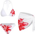 Купальник ZAFUL из 3 предметов: цветной топ-бикини с завязками и длинная полупрозрачная юбка, различные размеры 11255039