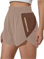 Женские спортивные мини-шорты Bmjl с высокой талией, карманами и эластичной тканью, длина 2,5 дюйма 11243463