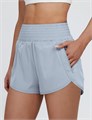 Женские спортивные мини-шорты Bmjl с высокой талией, карманами и эластичной тканью, длина 2,5 дюйма 11243463