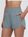 Женские спортивные мини-шорты Bmjl с высокой талией, карманами и эластичной тканью, длина 2,5 дюйма 11243463