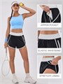 Женские спортивные мини-шорты Bmjl с высокой талией, карманами и эластичной тканью, длина 2,5 дюйма 11243463
