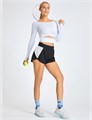 Женские спортивные мини-шорты Bmjl с высокой талией, карманами и эластичной тканью, длина 2,5 дюйма 11243463