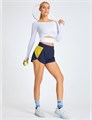 Женские спортивные мини-шорты Bmjl с высокой талией, карманами и эластичной тканью, длина 2,5 дюйма 11243463