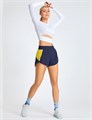 Женские спортивные мини-шорты Bmjl с высокой талией, карманами и эластичной тканью, длина 2,5 дюйма 11243463