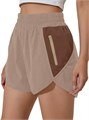 Женские спортивные мини-шорты Bmjl с высокой талией, карманами и эластичной тканью, длина 2,5 дюйма 11243463