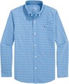 Молодёжная лёгкая рубашка с длинным рукавом из гингема Vineyard Vines, с влаговыводящими свойствами и защитой UPF 30 11283143
