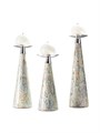 Ladorada Набор деревянных подсвечников с перламутром, 3 штуки, высокоглянцевое лаковое покрытие, детали из немецкого серебра 11010621