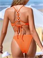 Набор женских бикини Cupshe с текстурированной тканью, вырезом лодочкой и завязками на спине, с низкой посадкой 11287999