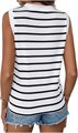 Летний молодёжный полосатый топ без рукавов SweatyRocks с круглым вырезом для женщин 11300147