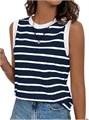 Летний молодёжный полосатый топ без рукавов SweatyRocks с круглым вырезом для женщин 11300147