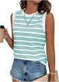 Летний молодёжный полосатый топ без рукавов SweatyRocks с круглым вырезом для женщин 11300147