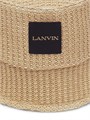 Lanvin Легкая и стильная шляпа-ведро из рафии с кожаной биркой, изготовленная в Италии 11016315