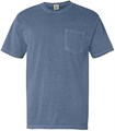 Мужская тенниска Comfort Colors с коротким рукавом и круглым вырезом, карманом, темно-синего цвета, размер 2X-Large 11312121