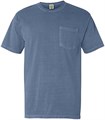 Мужская тенниска Comfort Colors с коротким рукавом и круглым вырезом, карманом, темно-синего цвета, размер 2X-Large 11312121