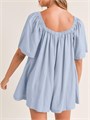 Женский ромпер Cicy Bell с квадратным вырезом, короткими рукавами и завязками - летний идеал для пляжа и отпуска 11273534