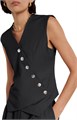 Женский жилет Cicy Bell с V-образным вырезом и асимметричной застёжкой, облегающий силуэт для офиса 11258236
