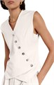 Женский жилет Cicy Bell с V-образным вырезом и асимметричной застёжкой, облегающий силуэт для офиса 11258236