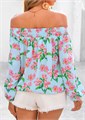 Летний лонгслив Kirundo с открытыми плечами для женщин 2025 – цветочная бохо-блузка для вечернего выхода 11280747