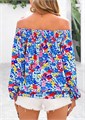 Летний лонгслив Kirundo с открытыми плечами для женщин 2025 – цветочная бохо-блузка для вечернего выхода 11280747