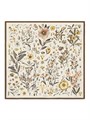 Loro Piana Шелковый твиловый платок Enciclopedia Del Lino, 100% шелк, размер 90x90 см, с цветочным узором 11021983