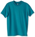 Зелёная молодёжная футболка Hanes ComfortBlend EcoSmart с круглым вырезом из полиэстера и хлопка 11297395