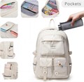 abshoo Школьный рюкзак большого размера с сумкой для обеда, водоотталкивающий оксфорд, 3 в 1, бежевый, для девочек и женщин 11249746