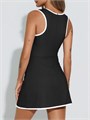Спортивное платье Fisoew для тренировок с встроенным бюстгальтером и карманами, без рукавов, мини-платье 11297304