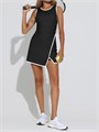 Спортивное платье Fisoew для тренировок с встроенным бюстгальтером и карманами, без рукавов, мини-платье 11297304