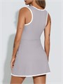 Спортивное платье Fisoew для тренировок с встроенным бюстгальтером и карманами, без рукавов, мини-платье 11297304