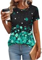 Женская туника Zeagoo на лето с короткими рукавами, 95% полиэстер и 5% спандекс, цветочный узор, размер XXL 11308509