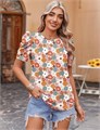 Стильная повседневная блуза с цветочным принтом и рукавами-рюшей для женщин от Zeagoo 11298366