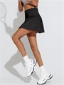 Теннисная юбка Fisoew с сетчатым дизайном, встроенными шортами, высокой талией и карманами для спорта 11294130