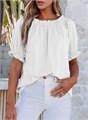 Женская блузка Evaless с открытыми плечами и короткими рукавами из 100% полиэстера, стильный повседневный топ 10023255