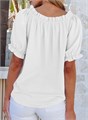 Женская блузка Evaless с открытыми плечами и короткими рукавами из 100% полиэстера, стильный повседневный топ 10023255
