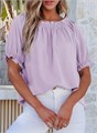 Женская блузка Evaless с открытыми плечами и короткими рукавами из 100% полиэстера, стильный повседневный топ 10023255