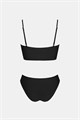 Комплект женского бикини CUPSHE с бандажным топом, средней посадкой и рюшами, 80% нейлон, 20% спандекс 11255846