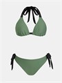 Женский купальник-бикини CUPSHE, два предмета, с V-образным вырезом и завязками на спине, средняя посадка 11250900