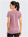Женская спортивная быстро сохнущая и дышащая футболка Crz Yoga Seamless с коротким рукавом для тренировок 11293123