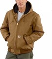 Мужская утеплённая фланелевая куртка Carhartt с капюшоном, 100% хлопок 11258338
