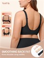 Женский бесшовный бюстгальтер Vertvie без косточек с пуш-ап эффектом, регулируемые бретели, черный, размер L+ 11281373